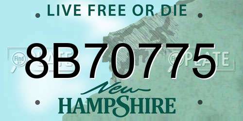 8B70775 New Hampshire License Plate