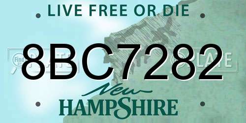 8BC7282 New Hampshire License Plate