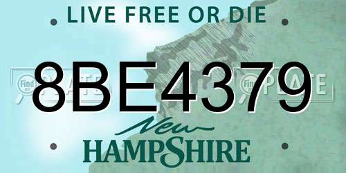 8BE4379 New Hampshire License Plate