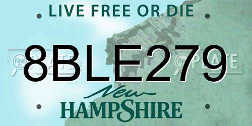 8BLE279 New Hampshire License Plate
