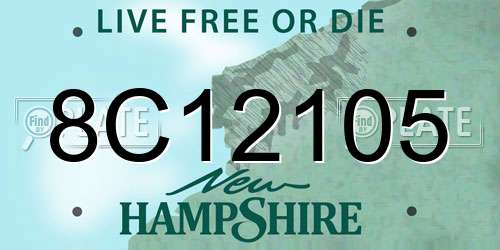 8C12105 New Hampshire License Plate