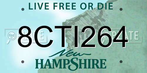 8CTI264 New Hampshire License Plate