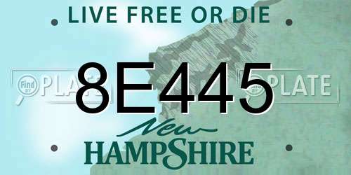 8E445 New Hampshire License Plate