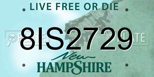 8IS2729 New Hampshire License Plate