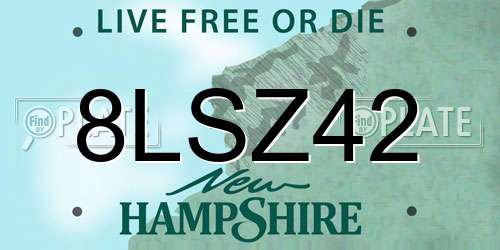 8LSZ42 New Hampshire License Plate