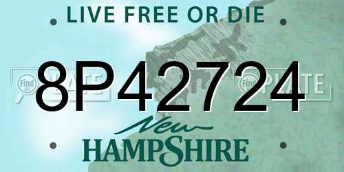 8P42724 New Hampshire License Plate