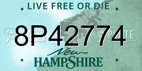 8P42774 New Hampshire License Plate
