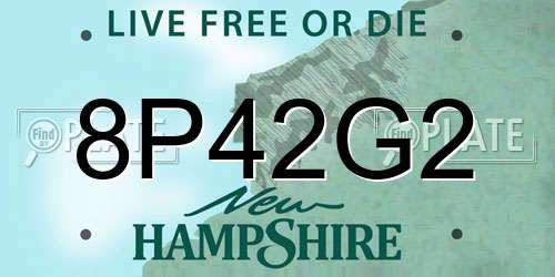 8P42G2 New Hampshire License Plate