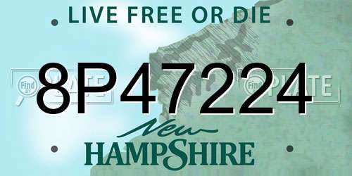 8P47224 New Hampshire License Plate