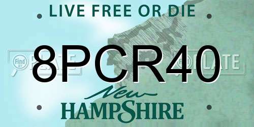 8PCR40 New Hampshire License Plate