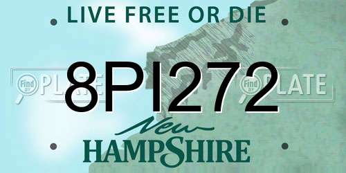 8PI272 New Hampshire License Plate