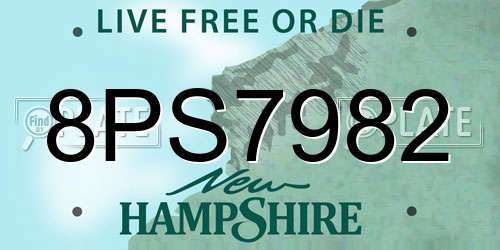 8PS7982 New Hampshire License Plate