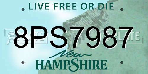 8PS7987 New Hampshire License Plate