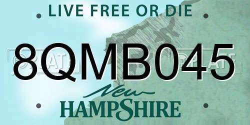 8QMB045 New Hampshire License Plate