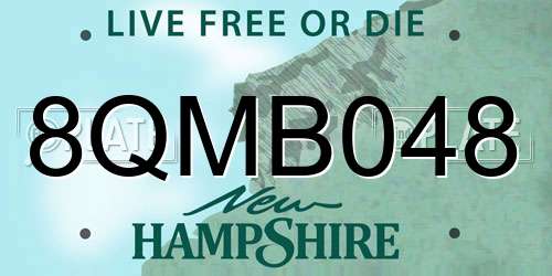 8QMB048 New Hampshire License Plate
