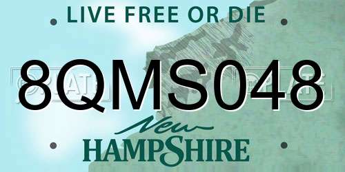 8QMS048 New Hampshire License Plate