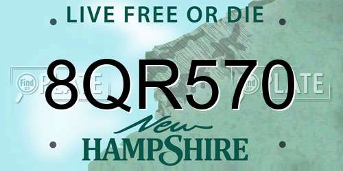8QR570 New Hampshire License Plate