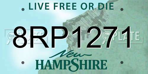 8RP1271 New Hampshire License Plate