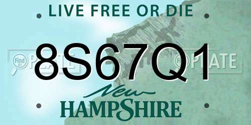 8S67Q1 New Hampshire License Plate
