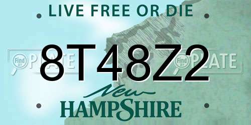 8T48Z2 New Hampshire License Plate