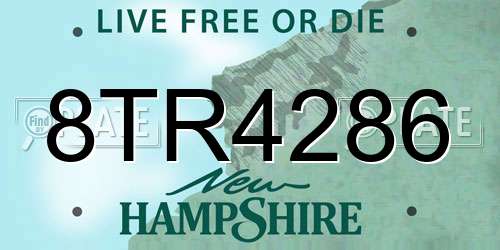 8TR4286 New Hampshire License Plate
