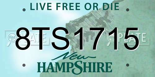 8TS1715 New Hampshire License Plate