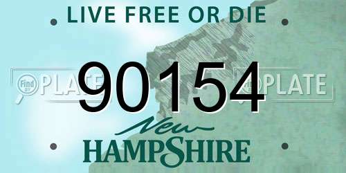90154 New Hampshire License Plate