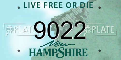 9022 New Hampshire License Plate