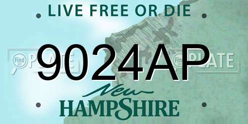 9024AP New Hampshire License Plate