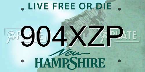 904XZP New Hampshire License Plate