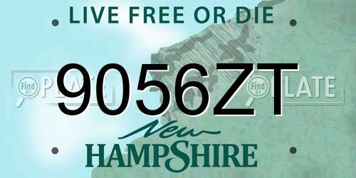 9056ZT New Hampshire License Plate