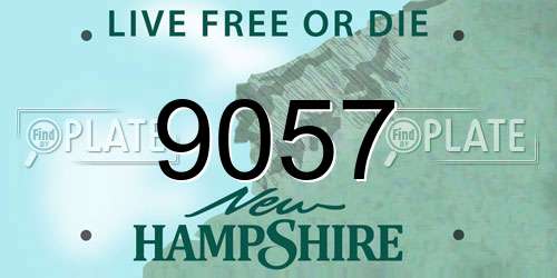 9057 New Hampshire License Plate