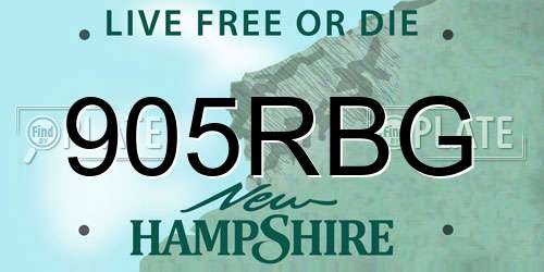905RBG New Hampshire License Plate