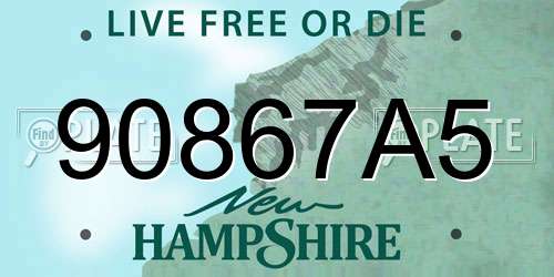 90867A5 New Hampshire License Plate