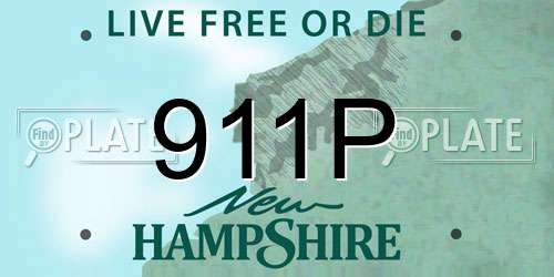 911P New Hampshire License Plate