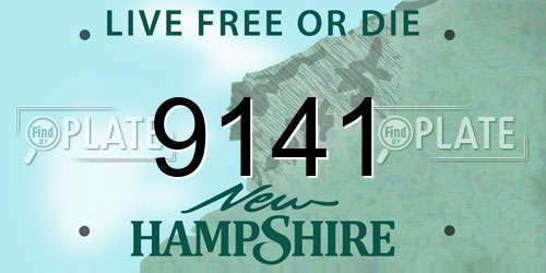 9141 New Hampshire License Plate
