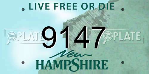 9147 New Hampshire License Plate