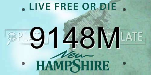 9148M New Hampshire License Plate