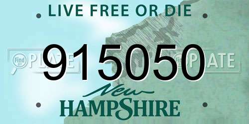 915050 New Hampshire License Plate