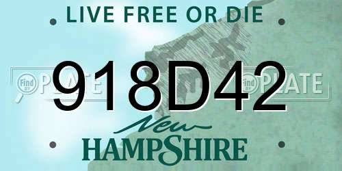 918D42 New Hampshire License Plate