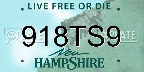 918TS9 New Hampshire License Plate
