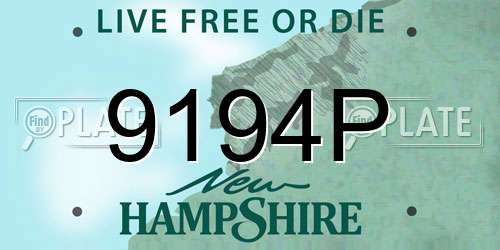 9194P New Hampshire License Plate
