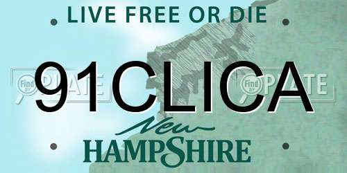 91CLICA New Hampshire License Plate