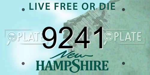9241 New Hampshire License Plate