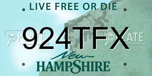 924TFX New Hampshire License Plate