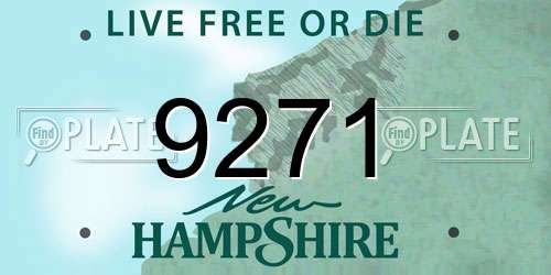 9271 New Hampshire License Plate