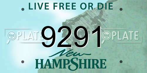 9291 New Hampshire License Plate