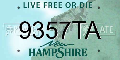 9357TA New Hampshire License Plate