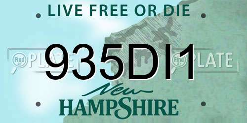 935DI1 New Hampshire License Plate