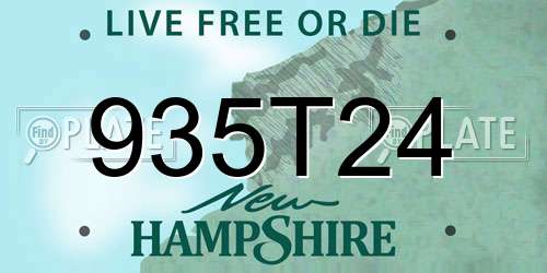 935T24 New Hampshire License Plate
